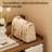 Narrow Multi-Layer Foldable Bamboo Shoe Rack With Dust-Proof Curtain For Home Entryway