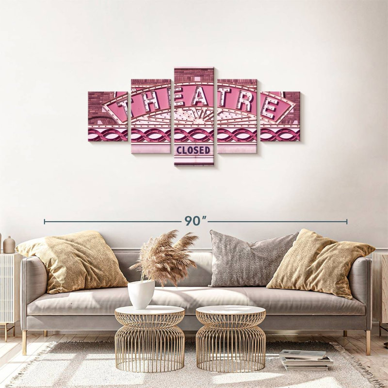 " Theatre " 5 - Pieces, 30" H x 68" W x 1.25" D