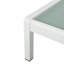 Méridienne 2 pièces avec assise réglable en filet blanc, structure en aluminium, 77,50 po-2135593886-2135593887
