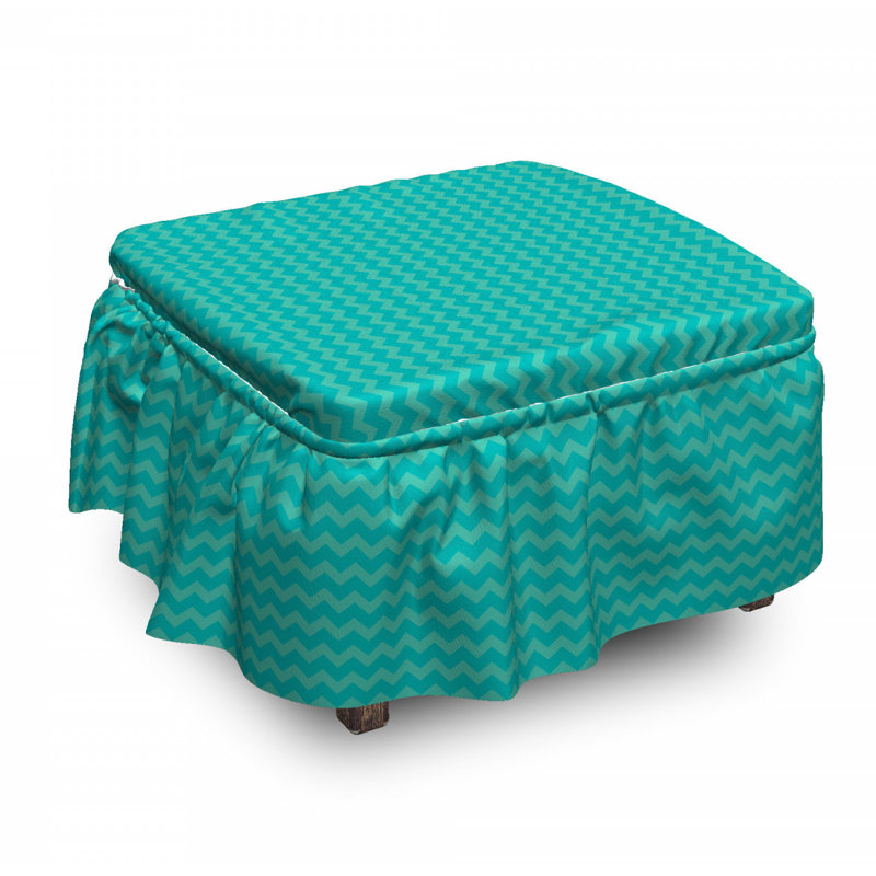 Housse pour repose-pieds zigzag line