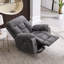 Fauteuil inclinable électrique en microfibre surdimensionné de 39,76 po de largeur avec rembourrage ultra doux avec support chauffant pour massage et porte-gobelets, port USB et poche latérale-120434670