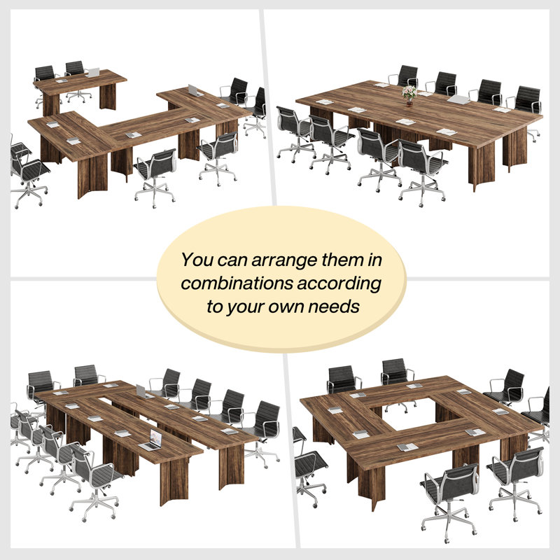 160cm Rectangle Conference Table, Rustic Brown