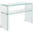 Clear Shelf Console Table