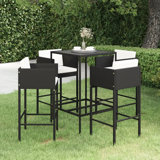 Garden Bar Set with Cushions