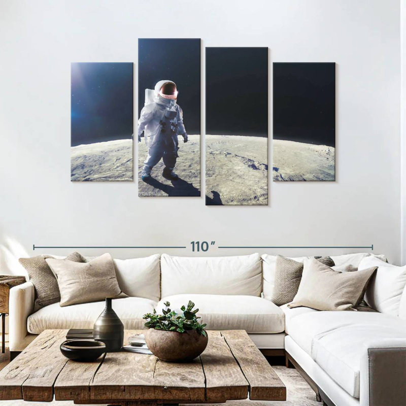 Lune astronaute Oberle, H 22 po x l 36 po
