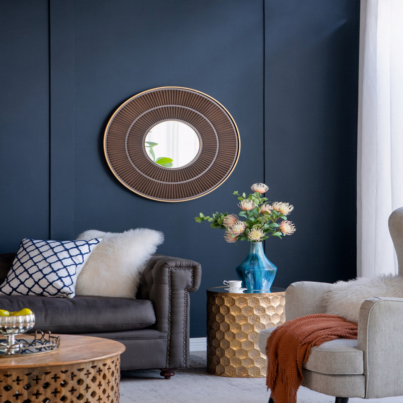 Miroir avec cadre en fer doré Colorway