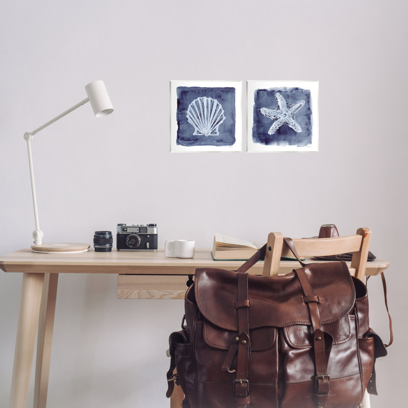 «Shell & Starfish Impressions», ensemble de 2 plaques murales par Patti Bishop