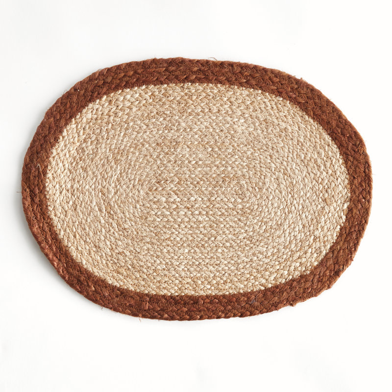 Napperon Tresse Artisan, Rouge/brun clair