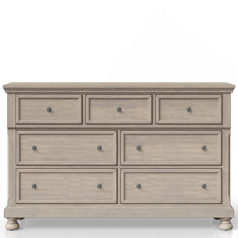 Commode sept tiroirs gris antique, Gris antique