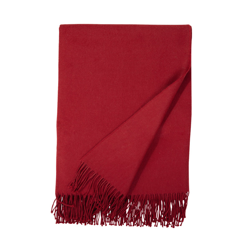 Madison Woven Baby Alpaca Throw Blanket, Garnet Red