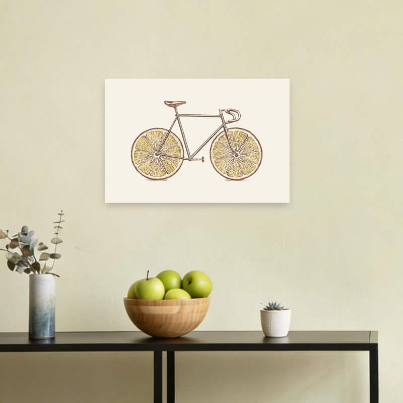 Impression d'art mural orange orange, 12" H x 18" W