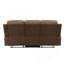 Canapé inclinable double moelleux en microfibre brun