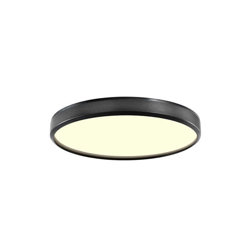 Plafonnier encastré à DEL Farella, H 2 po x l 12 po x P 12 po, Noir brossé satiné