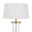 Lampe sur pied contemporaine en corde en bois naturel, métal blanc et corde blanche