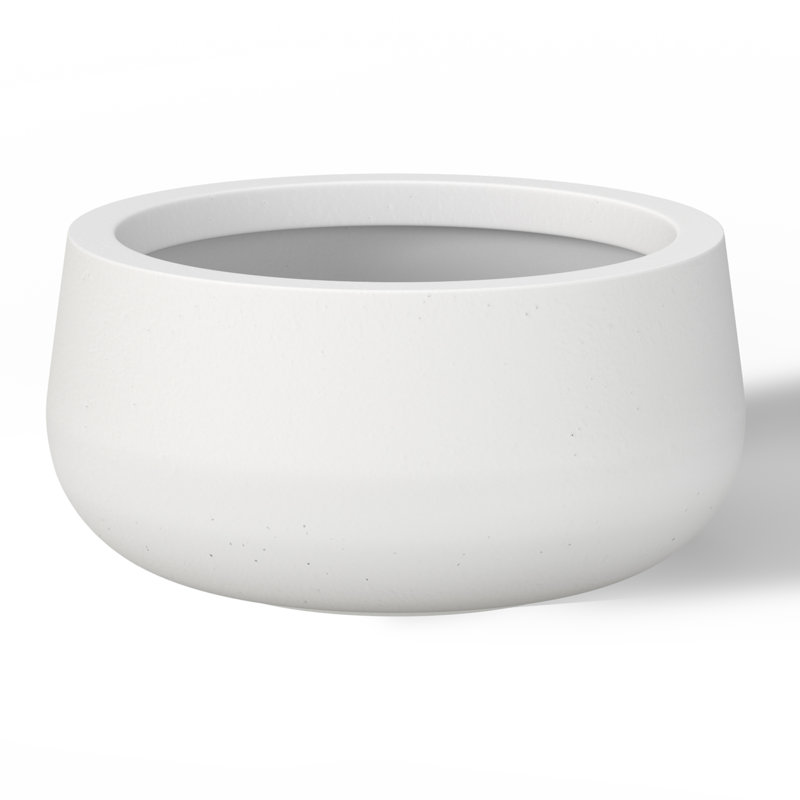 Renfrew Handmade Pot Planter, Crisp White, 5.91" H x 11.81" W x 11.81" D