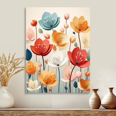 Tulipe graphique minimaliste rétro - tulipes