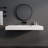 47'' Wall Mounted Rectangular Bathroom Sink Solid Surface Single Sink