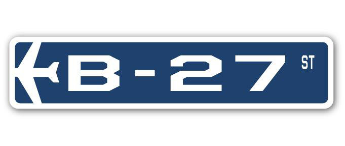 Plaque de rue Armand B-27 Air Force, H 6 po x l 24 po x P 1 po