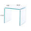 Petite table d'appoint et de bout en verre transparent