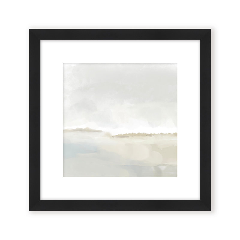 Coastal Retreat Shifting Sands, 16" H x 16" W x 1.125" D, Framed Matted Print, Black