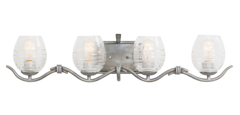 Éclairage pour meuble-lavabo 4 lumières Seabrook, Cuivre antique