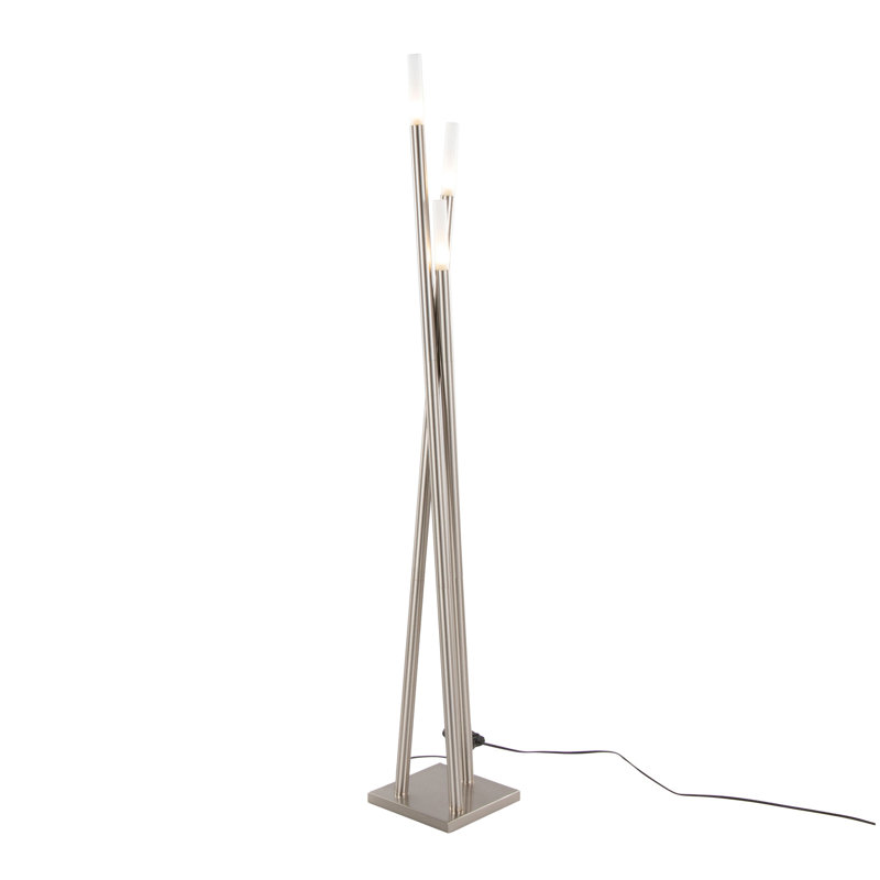 Icicle Contemporary Floor Lamp in Brushed Nickel