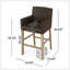Tabouret de comptoir rembourré de 30,5 po - brun / naturel vieilli-1641196315-1641196313