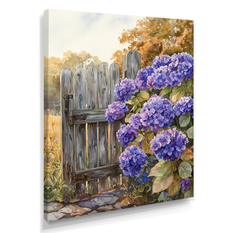 Demi - impression sur toile florale, Toile tendue, Ne s’applique pas, H 20 po x l 12 po