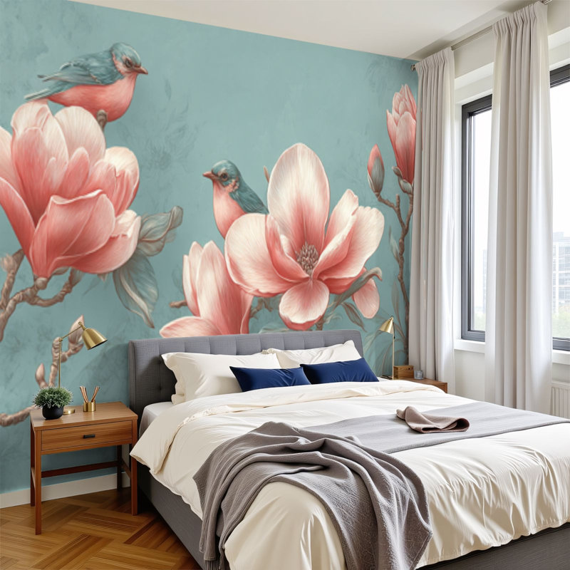 Papier peint adhésif auto-adhésif moderne pour la chambre à coucher L 69 po x l 96 po Peel and Stick