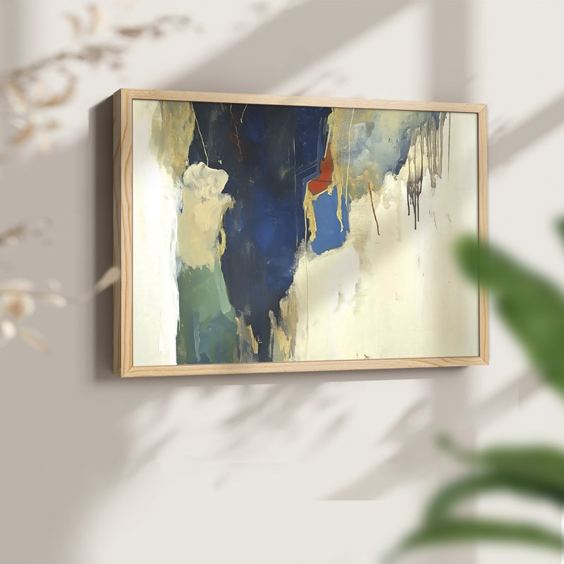 Abstract Series-XVIII -Framed Print - Restickable, 8" H x 10" W, Natural