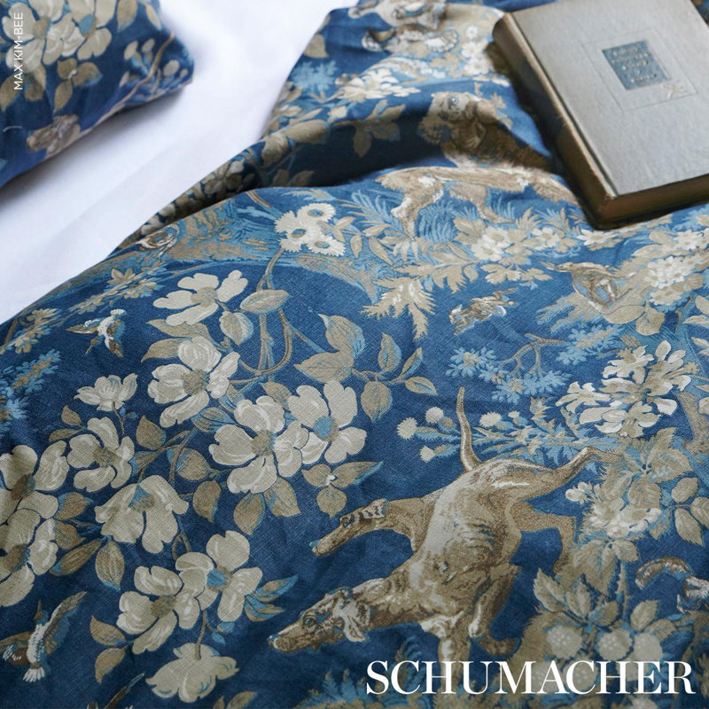Hound Meadow Fabric, Indigo