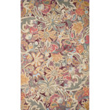 Floral Tapestry Handmade Hand Tufted Wool Spice Rug