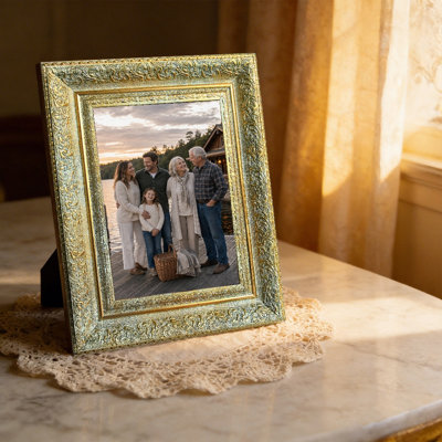 Antique Gold 3 PCS 11" x 14" Simple Picture Frame with Portrait or Landscape Orientation