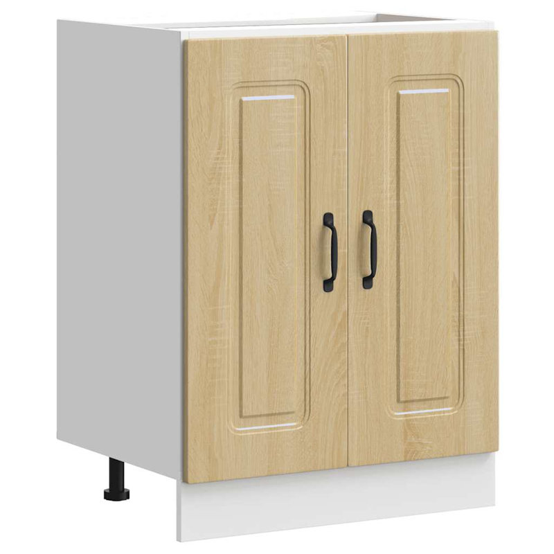 Sink Base Cabinet Kalmar 60X46x81.5 Cm Engineered Wood, Sonoma Oak
