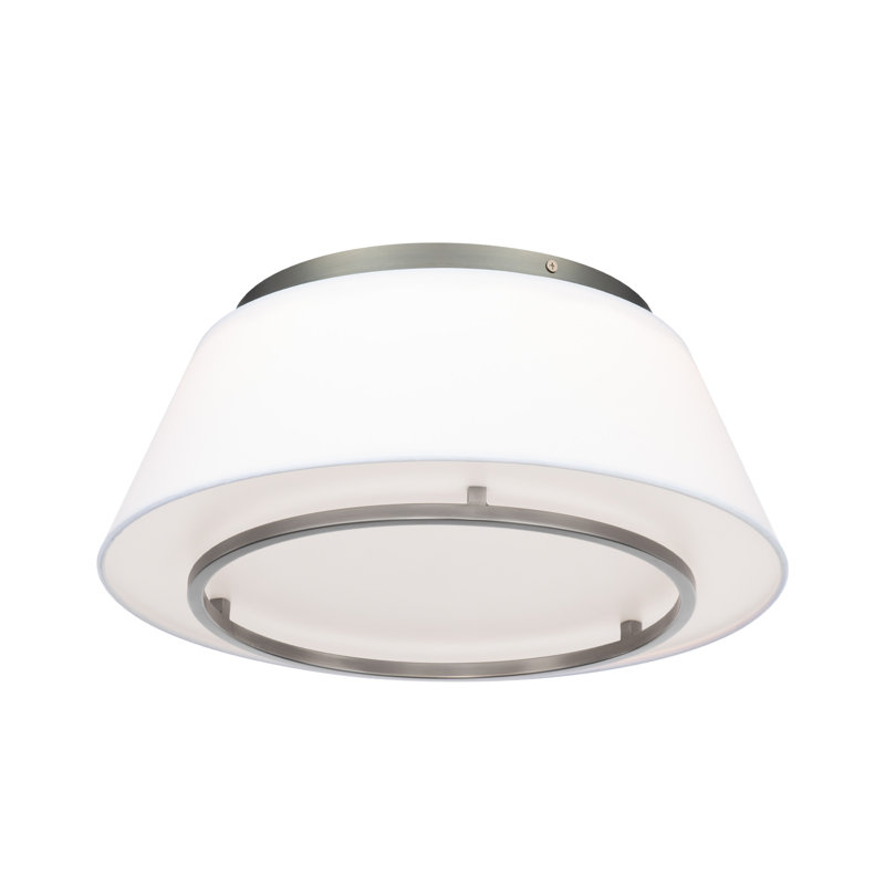 Plafonnier encastré à DEL 1 lumière Hailey, Nickel brossé