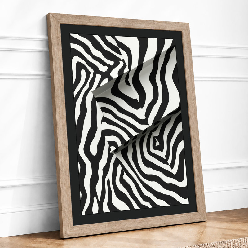 Flowing Rhythms Abstract - Framed Print, Oak, A4 - 29.7 x 21.0 cm