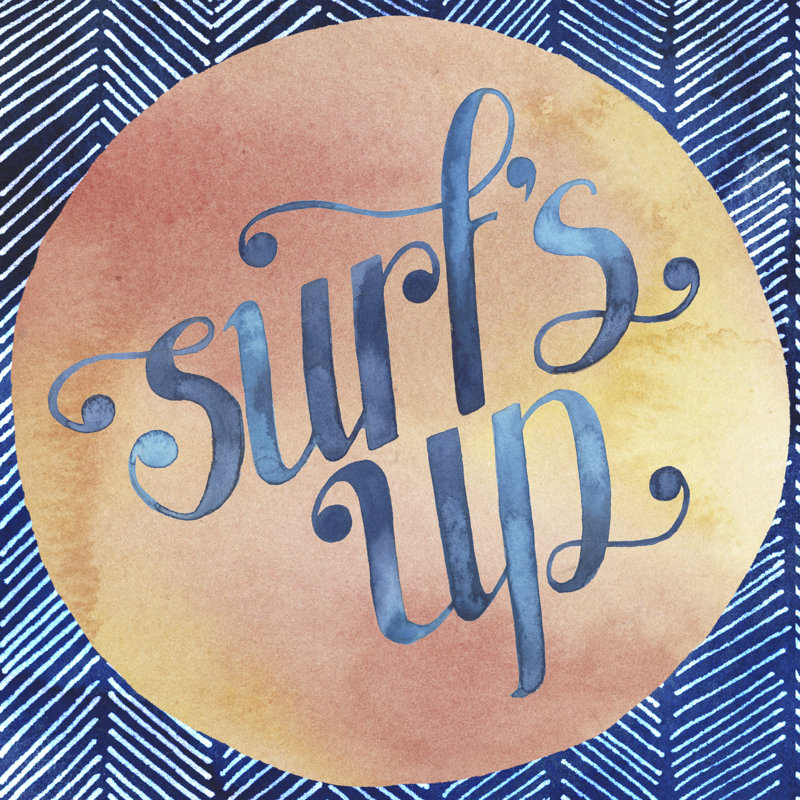 Surf''s Up II, H 12 po x l 12 po x P 1,25 po