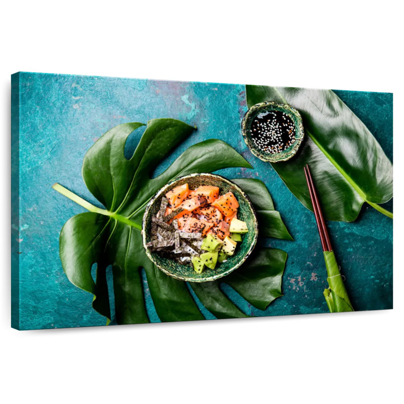 Yarlin Salmon Poke Bowl, 34" H x 51" W