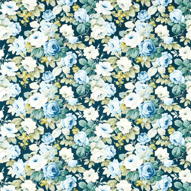 Chelsea Fabric, Forest/Indigo
