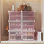 Range-chaussures à 6 niveaux, étagère à chaussures à 2 colonnes en PVC, étagère de rangement autoportante pour vestibule moderne - rose-1522774129