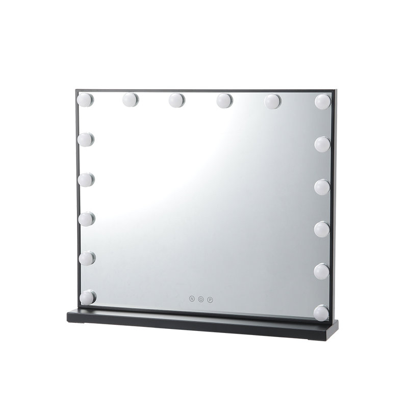 Lizbeth 16-Light Metal Rectangle Dressing Mirror