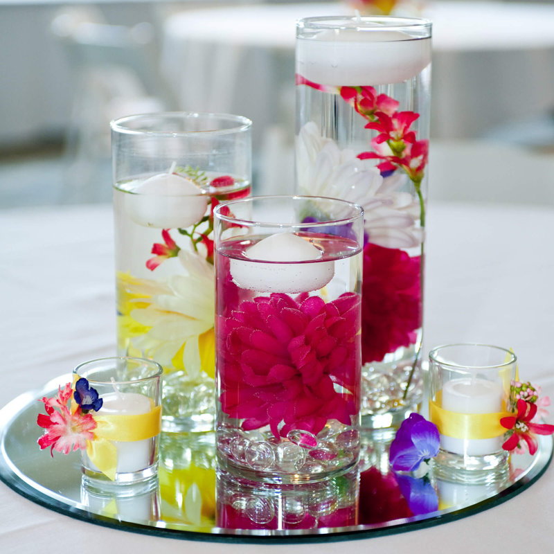 Assiette décorative contemporaine 10 pièces en transparent, H 10 po x l 10 po x P 0,25 po