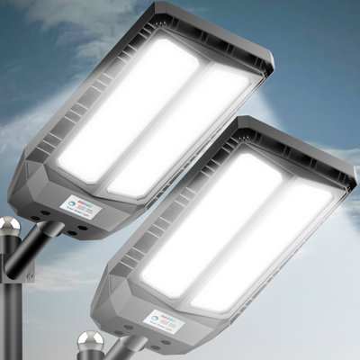 4000W Solar Street Lights Outdoor(Set Of 2)