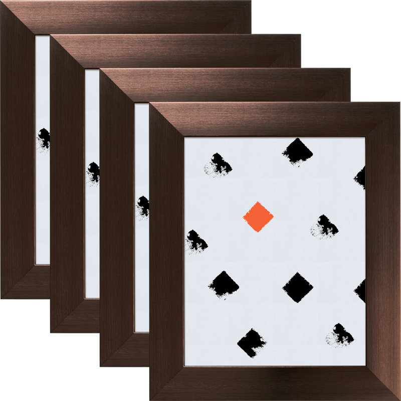 Ensemble de cadres muraux 4 pièces Chael, Bronze, 8 po x 12 po