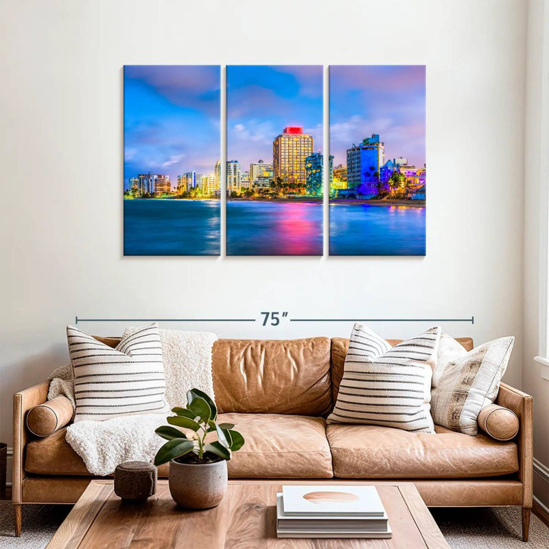 Sebbie San Juan Colorful Night Lights, 36" H x 57" W
