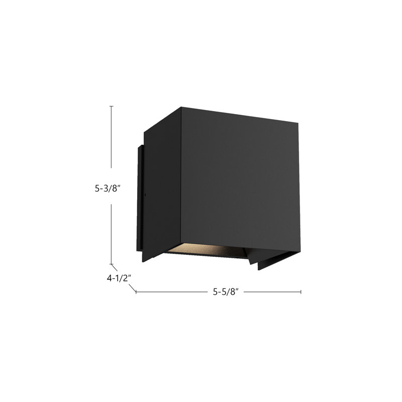Helsinki Aluminum LED Wall Light, 5.38" H x 5.63" W x 4.5" D