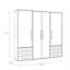 Minija 4 Door Manufactured Wood Wardrobe