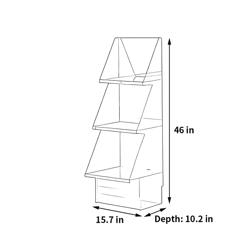 Une bibliothèque au design unique et tendance,  (3 tablettes) H 46 po x l 15,7 po x P 10,2 po, Vert