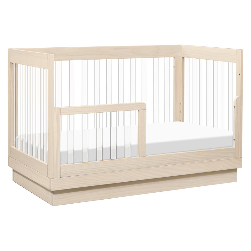Washed Natural Pine and Acrylic 3-in-1 Convertible Crib