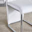 Ensemble de chaises de salle à manger 4 pièces, ensemble de chaises de salle à manger blanches, sièges à dossier haut en polyuréthane et pieds robustes-1505781024
